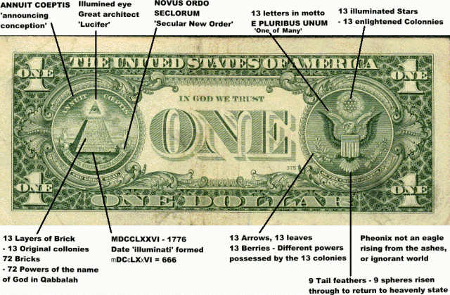dollar bill secrets illuminati. The dollar bill.